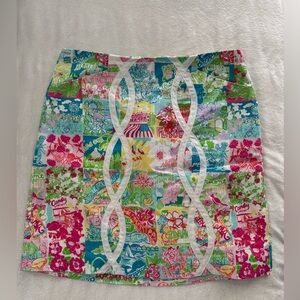 Lilly Pulitzer Roslyn State of Mind Patchwork Mini Skirt